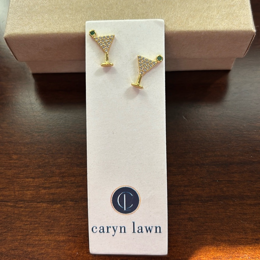 NWT Caryn Lawn martini glass earrings